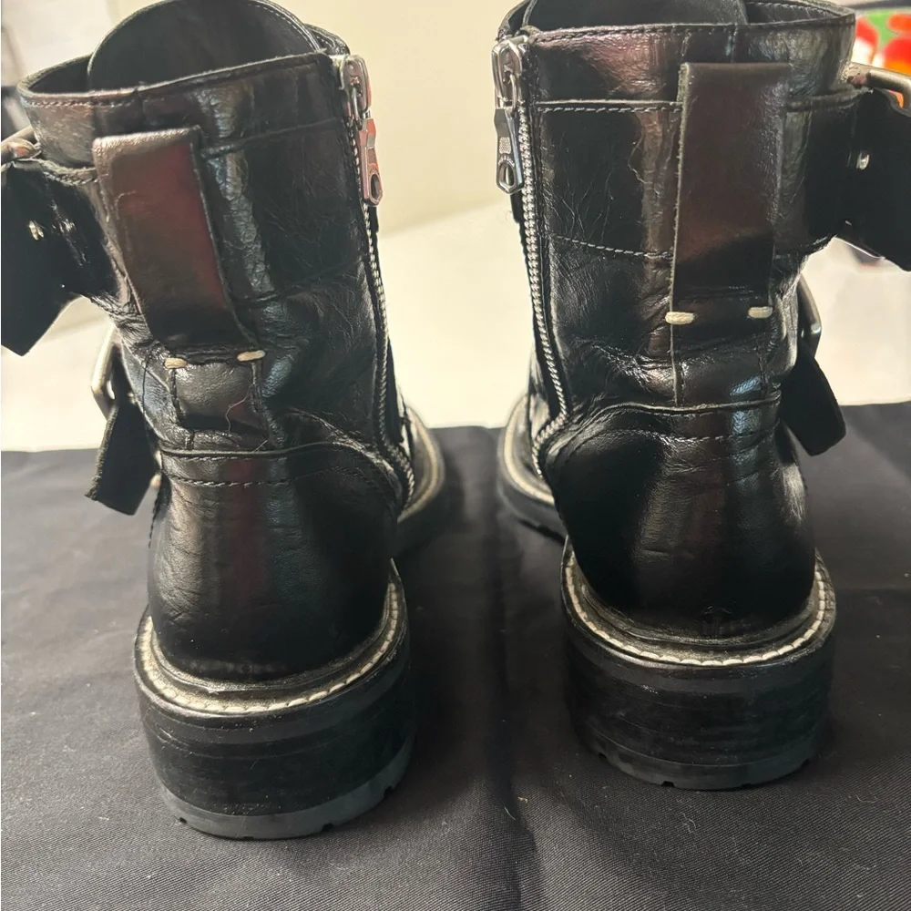rag & bone Black Triple Buckle Combat Boots - Picture 4 of 10
